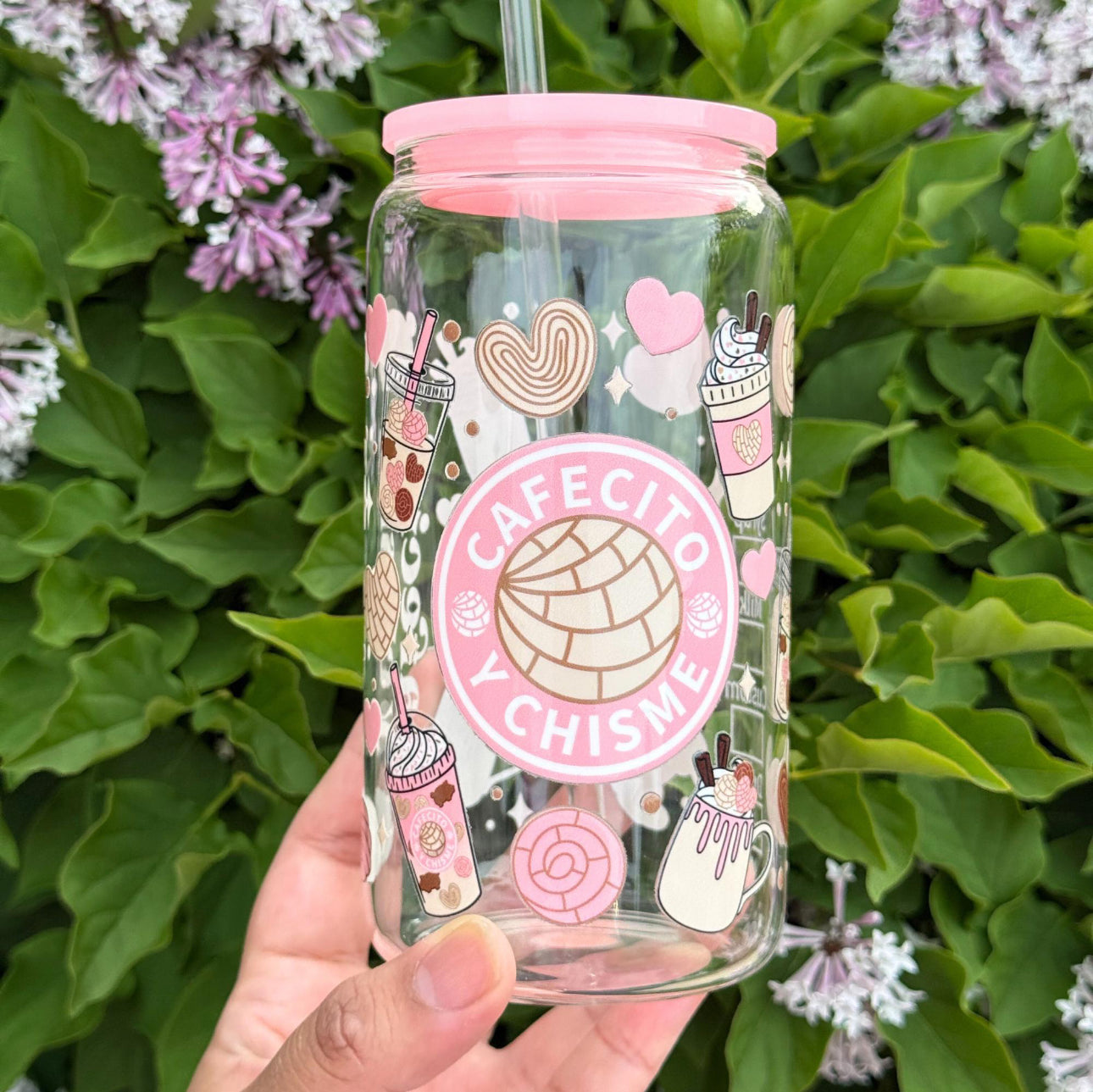 Cafecito y chisme Glass