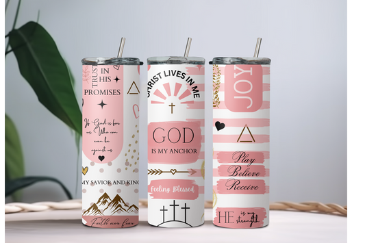 God is my Anchor 20 oz Stainless steel Tumbler
