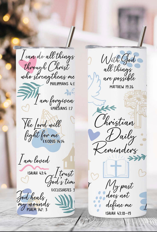 Christian Daily Affirmations Tumbler